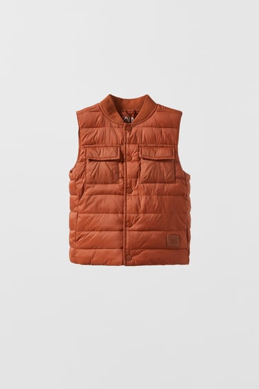 Image 0 of GUSSETED PUFFER VEST from Zara