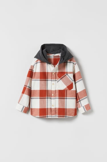 Image 0 of CONTRASTING PLAID SHIRT from Zara