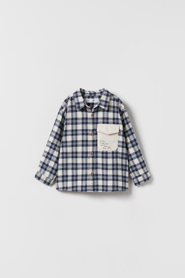 Image 0 of CONTRAST CHECK SHIRT from Zara