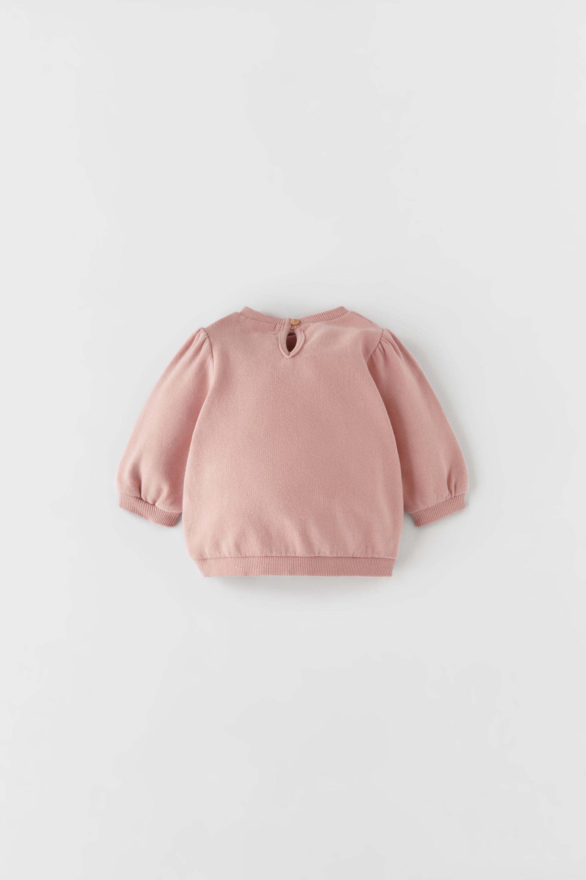 RUCHED SWEATSHIRT - Chalk pink | ZARA 