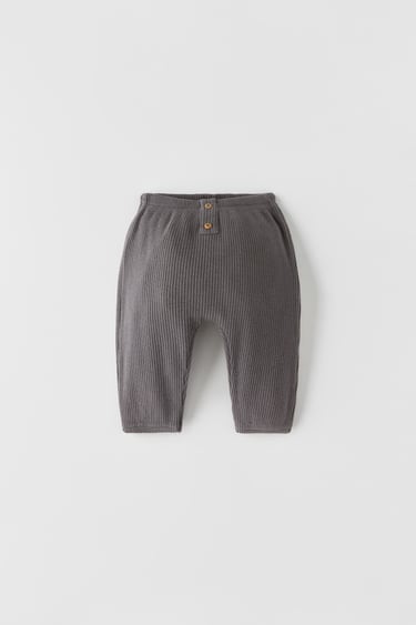 Image 0 of BUTTONED WAFFLE KNIT PANTS LIMITED EDITION from Zara