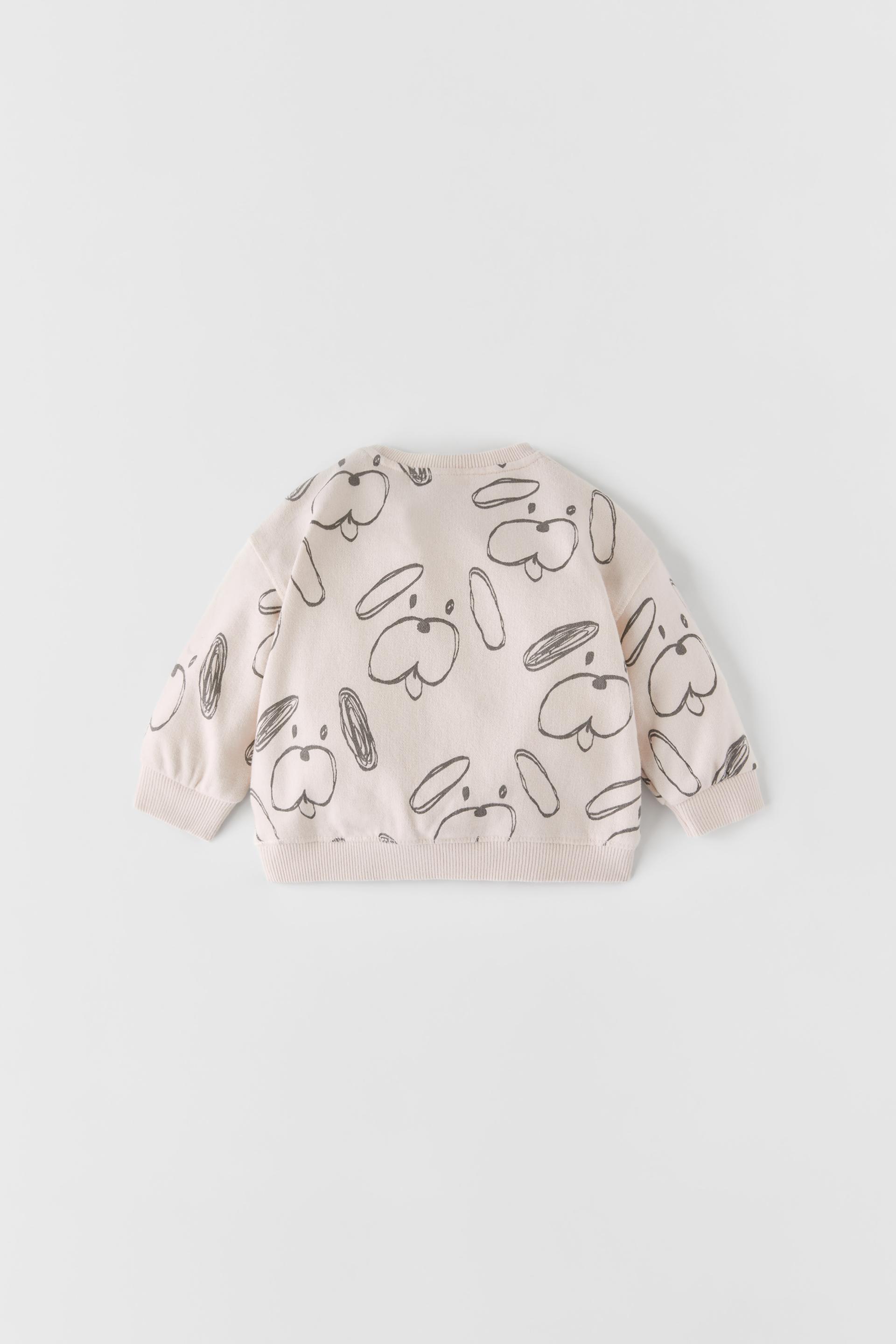 DOG PRINT SWEATSHIRT - Ecru | ZARA 