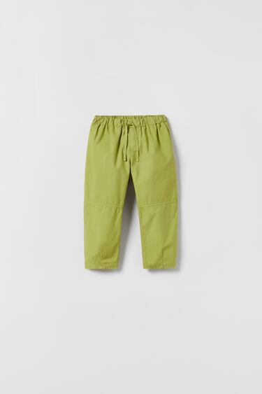 Image 0 of POPLIN TROUSERS WITH SEAMS from Zara