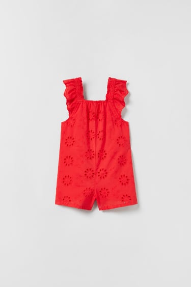 Image 0 of EMBROIDERED LACE JUMPSUIT from Zara
