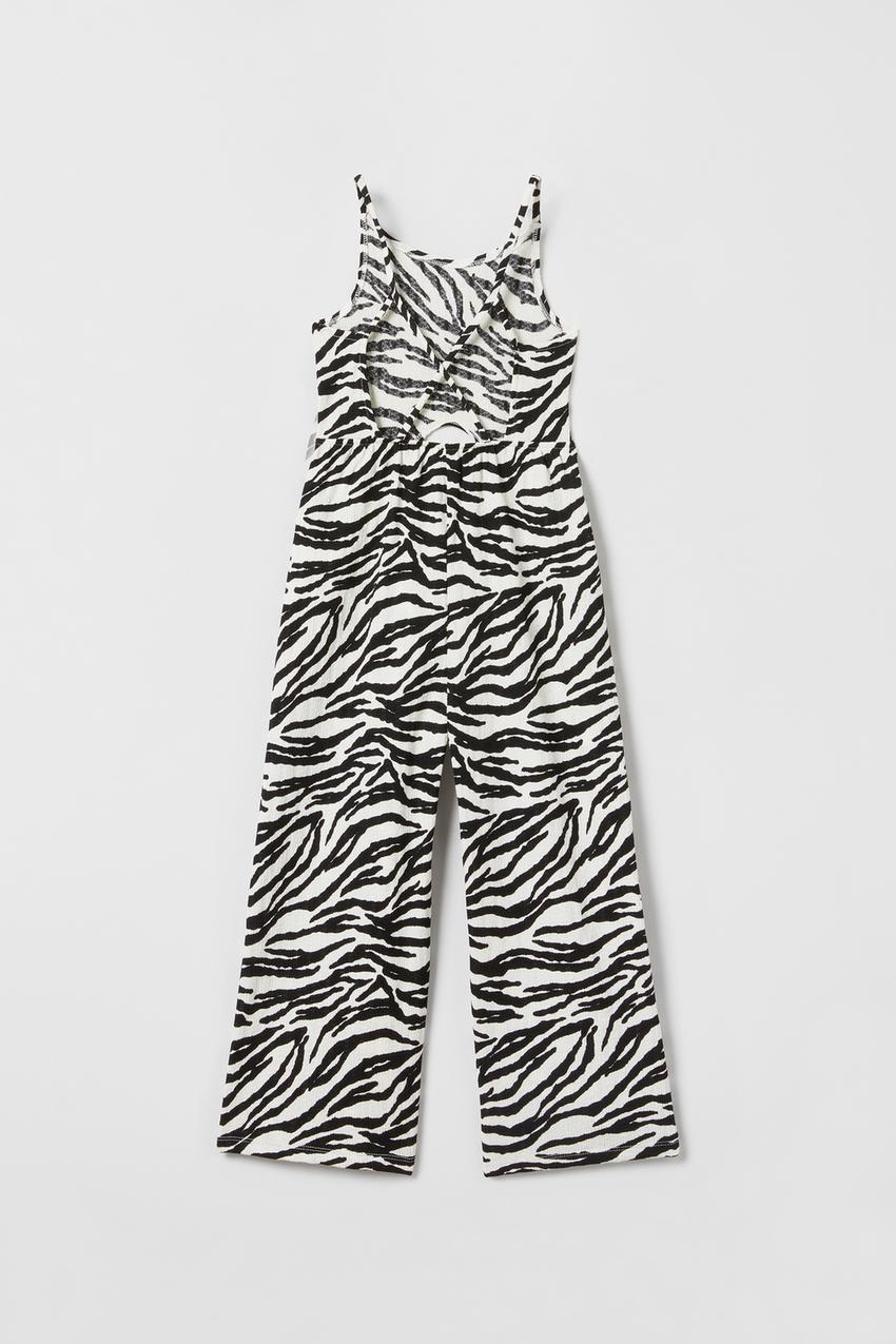 Zara black and white jumpsuit Clearance