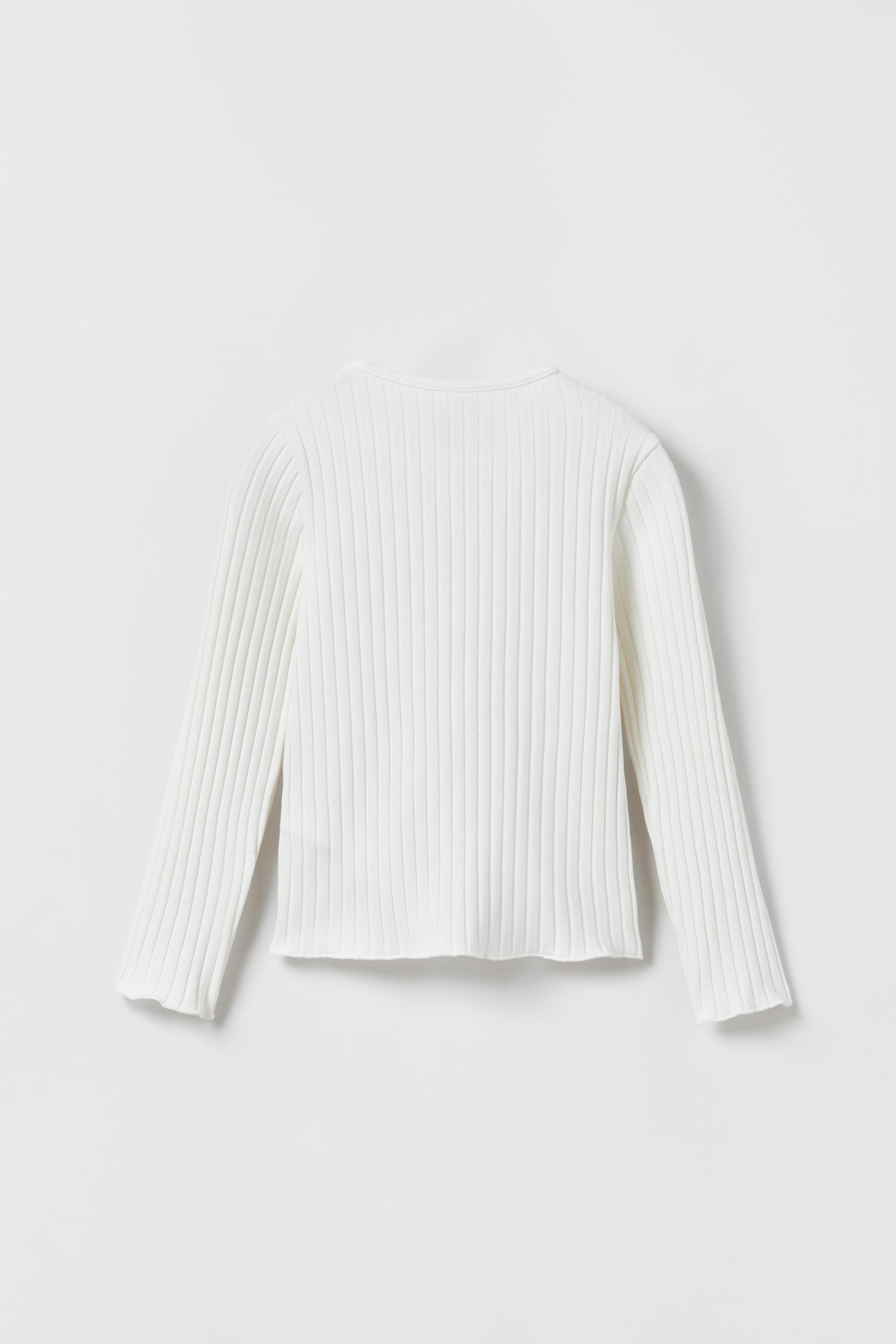 RIBBED T-SHIRT WITH CUT-OUT DETAIL 