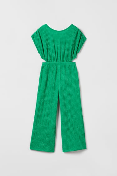 Image 0 of TEXTURED CUT-OUT JUMPSUIT from Zara