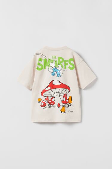 Image 0 of THE SMURFS © EMBOSSED NEON T-SHIRT from Zara