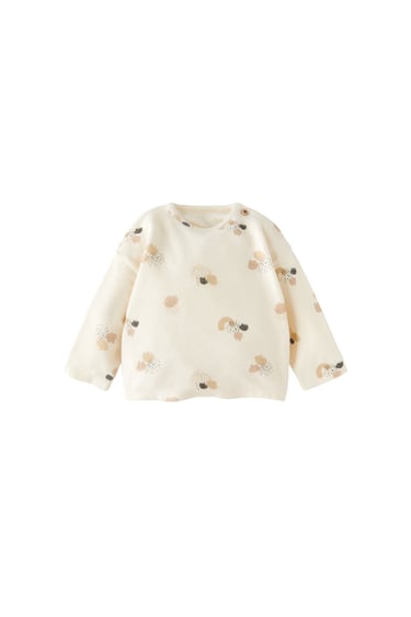 Image 0 of TEXTURED PRINTED PLUSH TOP from Zara