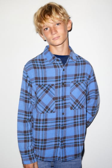 Image 0 of DYED CHECK SHIRT from Zara