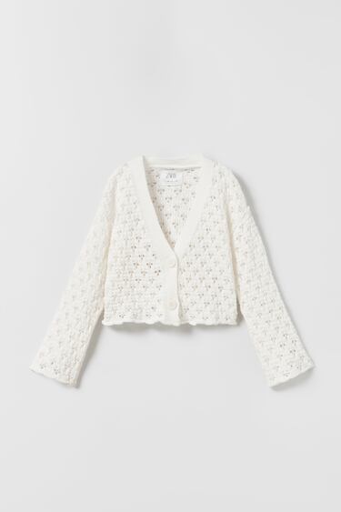 Image 0 of OPEN KNIT CARDIGAN from Zara