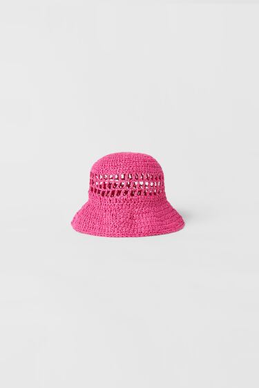 BABY/ RAFFIA-EFFECT BUCKET HAT