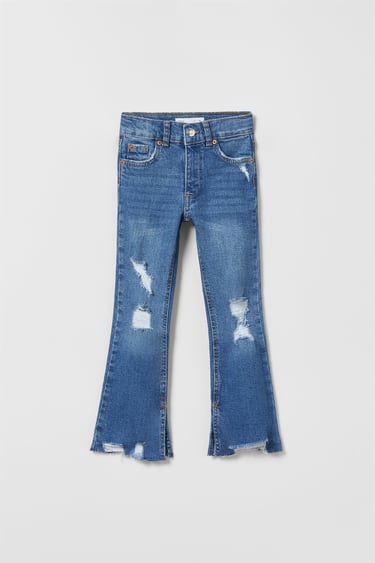 FLARED RIPPED JEAN