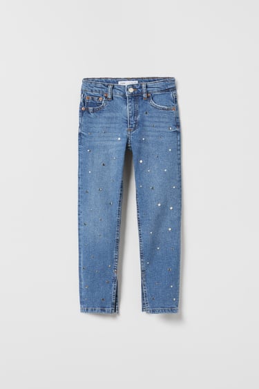 Image 0 of STUDDED SKINNY JEANS from Zara