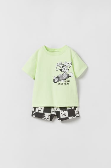 Image 0 of MICKEY MOUSE © DISNEY CHEQUERED PRINT SET from Zara