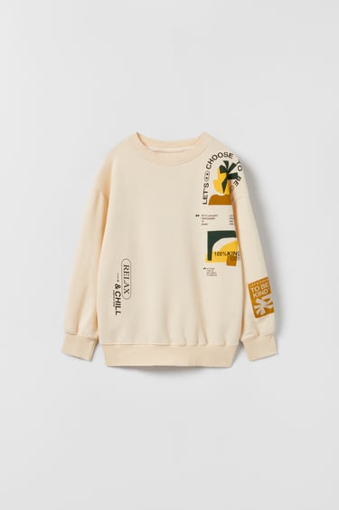 Image 0 of LET'S CHOOSE TO BE KIND SWEATSHIRT from Zara