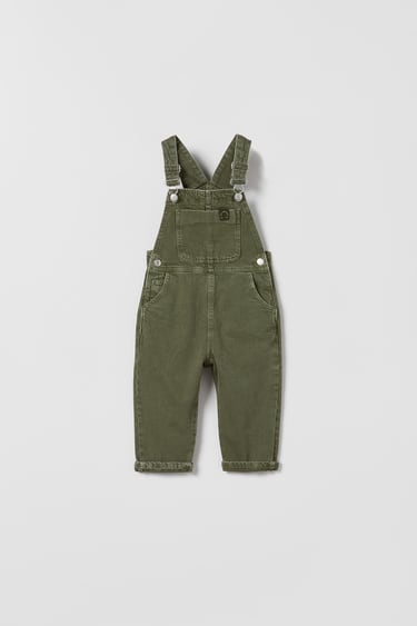 Image 0 of DENIM OVERALL DRESS WITH POCKET from Zara