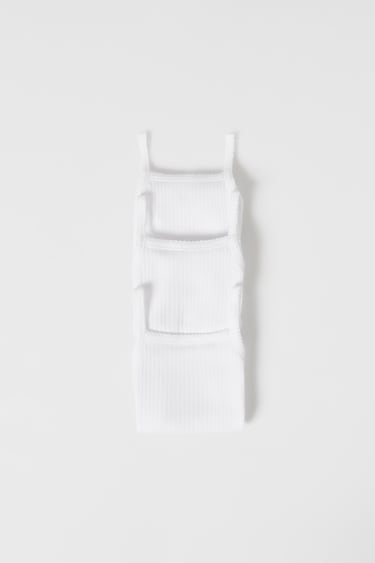 Image 0 of BABY/ THREE-PACK OF BASIC BODYSUITS WITH LACE TRIM from Zara