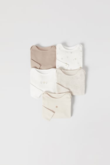 Image 0 of BABY/ FIVE-PACK OF TREE BODYSUITS from Zara