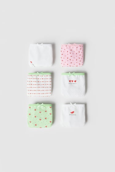 Image 0 of BABY/ 6-PACK OF WATERMELON BRIEFS from Zara