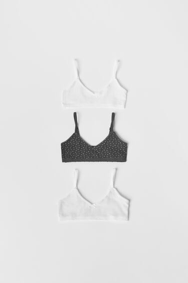 Image 0 of KIDS/ 3-PACK OF TOPS WITH LACE TRIM from Zara