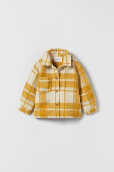 Image 0 of QUILTED CHECK OVERSHIRT from Zara