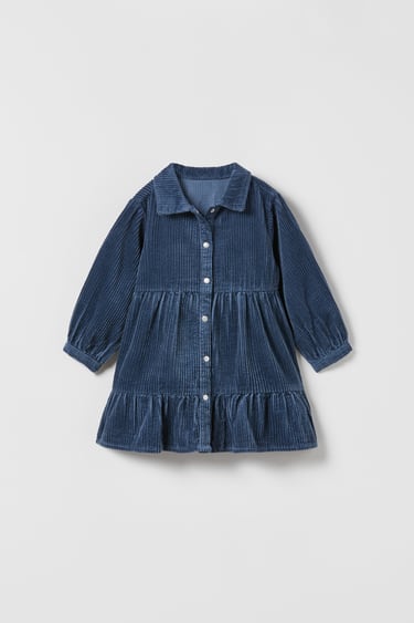 Image 0 of PANELLED CORDUROY DRESS from Zara