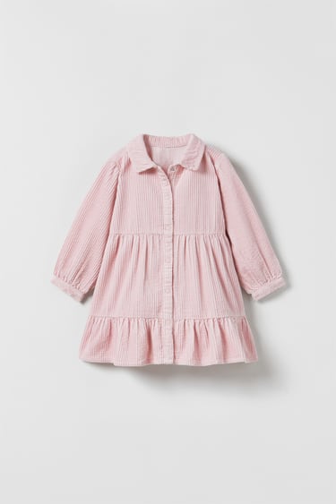 Image 0 of PANELLED CORDUROY DRESS from Zara