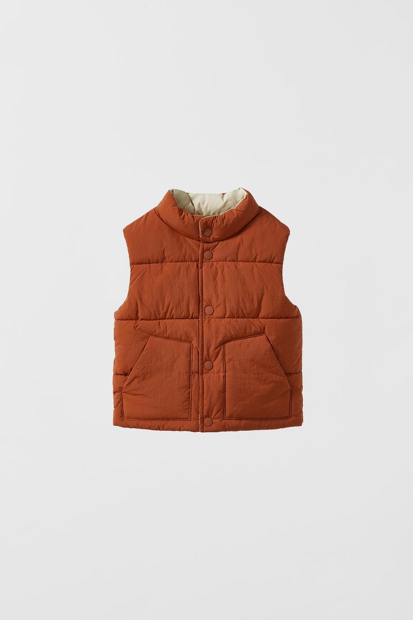 CHALECO REVERSIBLE ACOLCHADO RIPSTOP WATER REPELLENT Teja ZARA Espana
