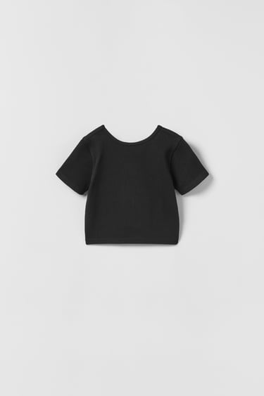 Image 0 of RIBBED SEAMLESS T-SHIRT from Zara