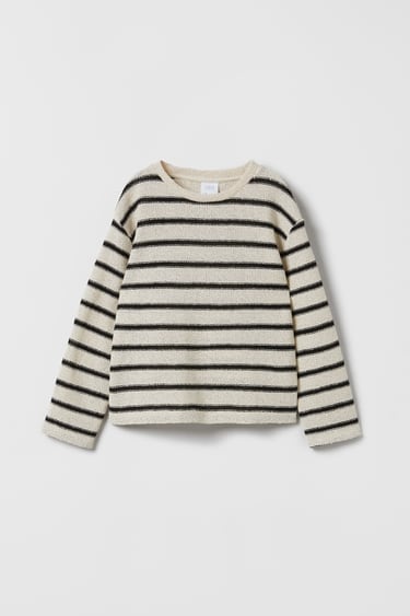 Image 0 of STRIPED KNIT T-SHIRT from Zara