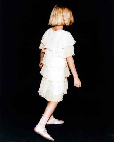 Image 0 of DRESS WITH TULLE FRILLS from Zara