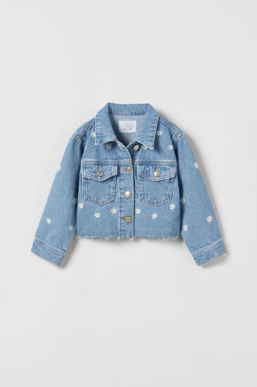 Image 0 of EMBROIDERED DENIM JACKET from Zara