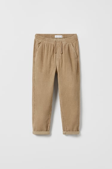 Image 0 of LOOSE-FIT CORDUROY TROUSERS from Zara