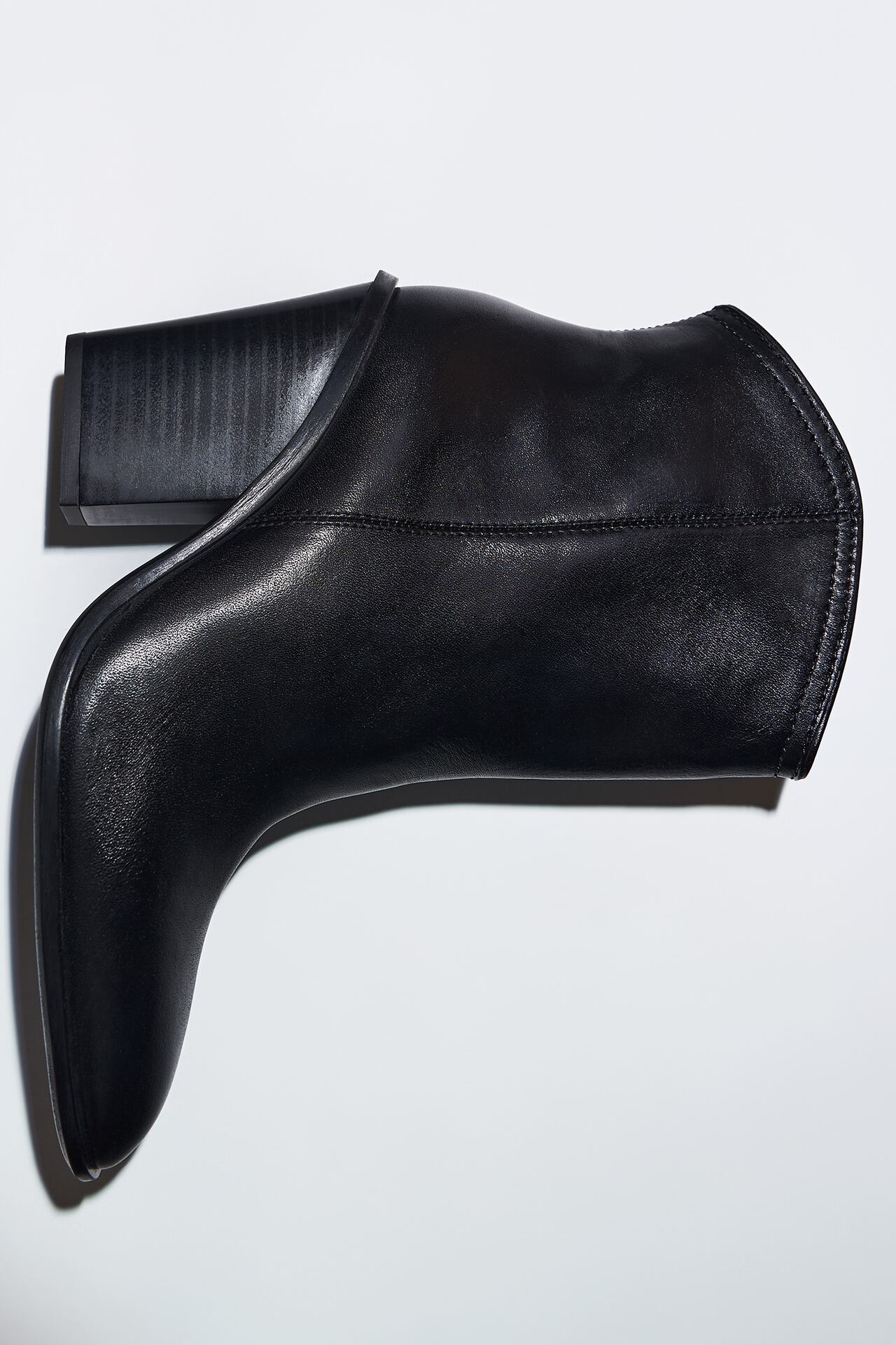 LEATHER COWBOY ANKLE BOOTS Zara
