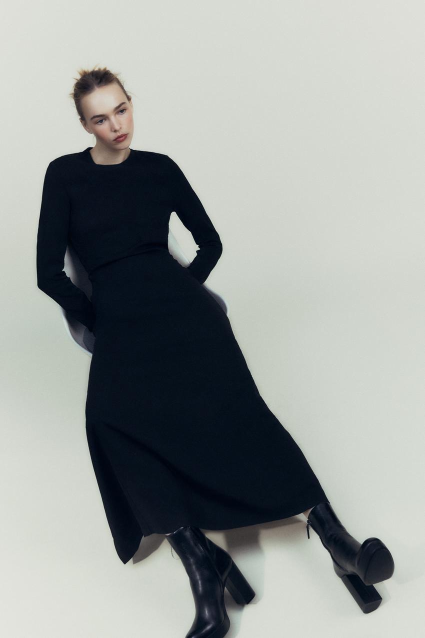 Zara leather platform ankle boots Clearance