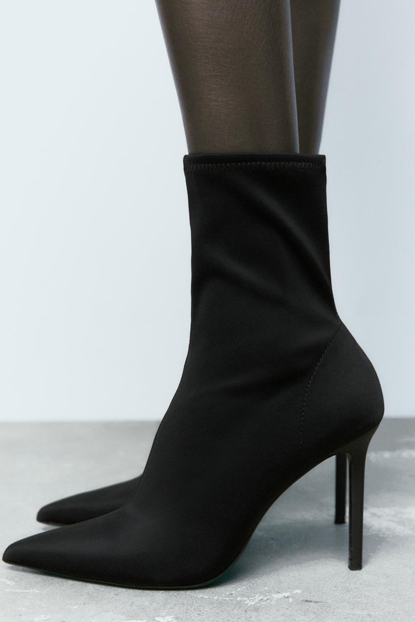 Zara black sock boot Clearance