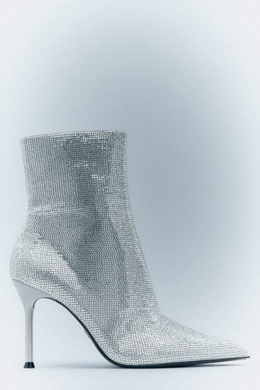 Image 0 of HIGH-HEEL ANKLE BOOTS WITH SPARKLY DETAILS from Zara