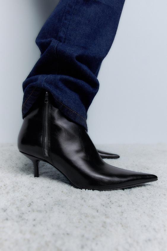 mid heel ankle boots
