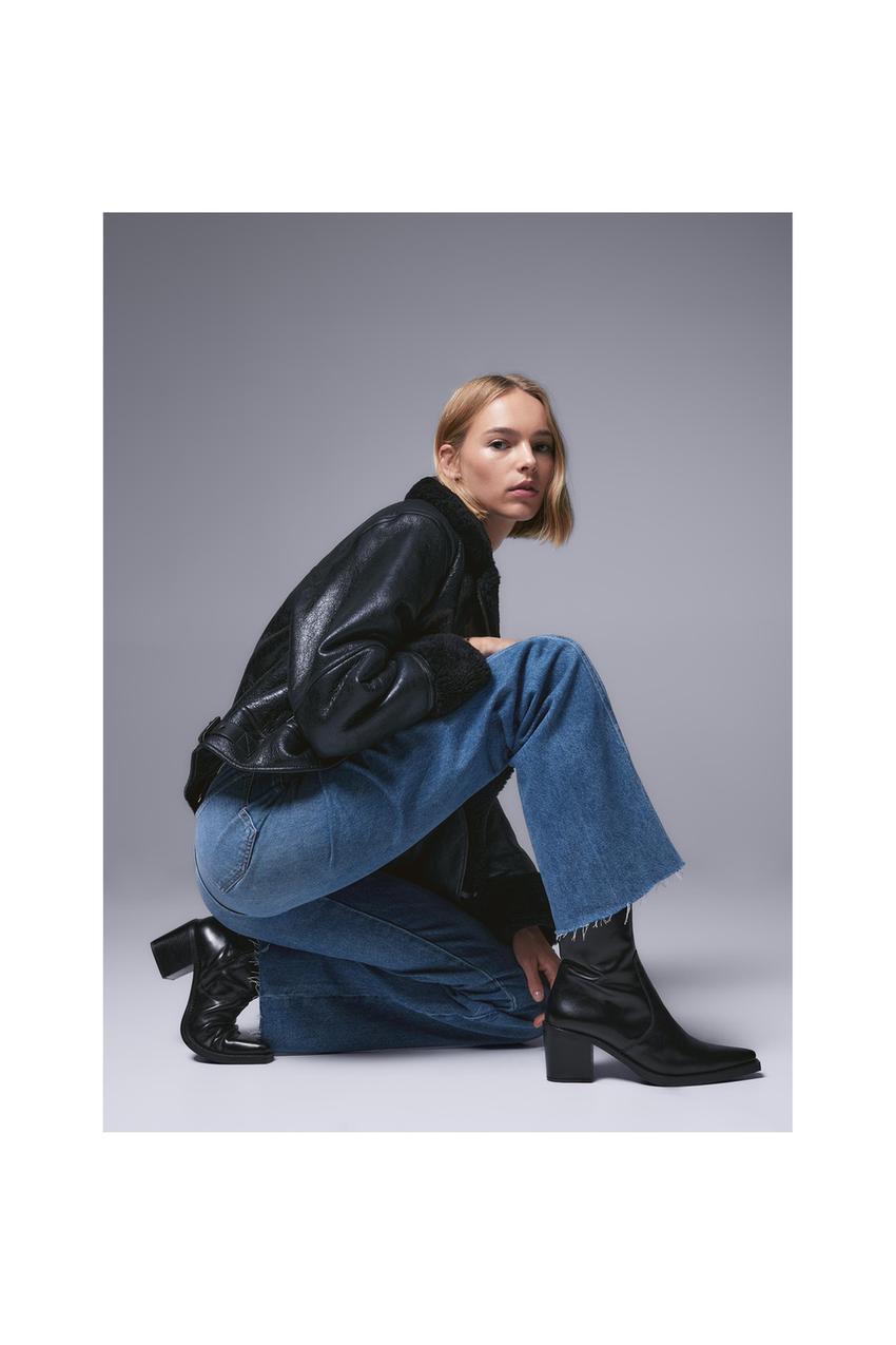 Zara basic black boots Clearance
