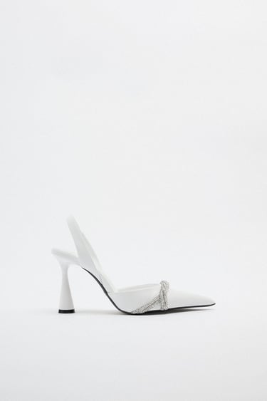 صورة 0 من حذاء جلدي بكعب ولمعات Zara