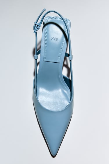 Image 0 of LEATHER SLINGBACK SHOES from Zara