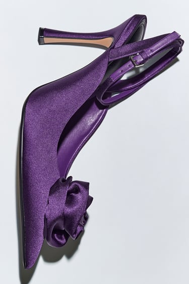 Image 0 of HEELED SHOES WITH FLOWER from Zara