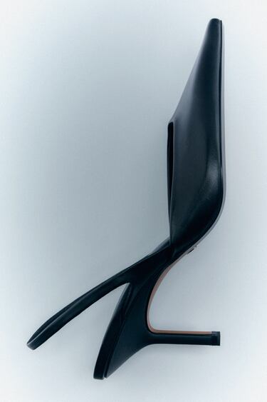 Image 0 of LEATHER MID-HEEL SLINGBACK SHOES from Zara