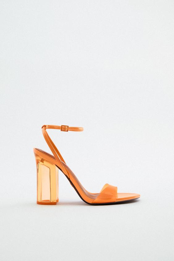 zara orange heel