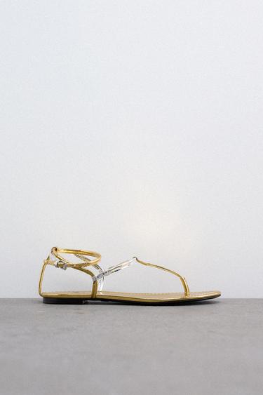 Sandalias Doradas de Mujer | ZARA España