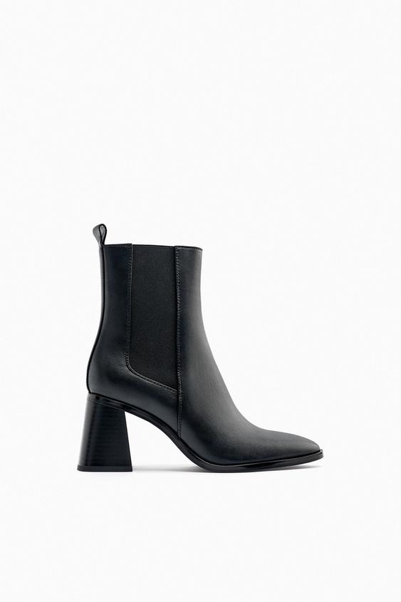 Zara black suede ankle boots Clearance