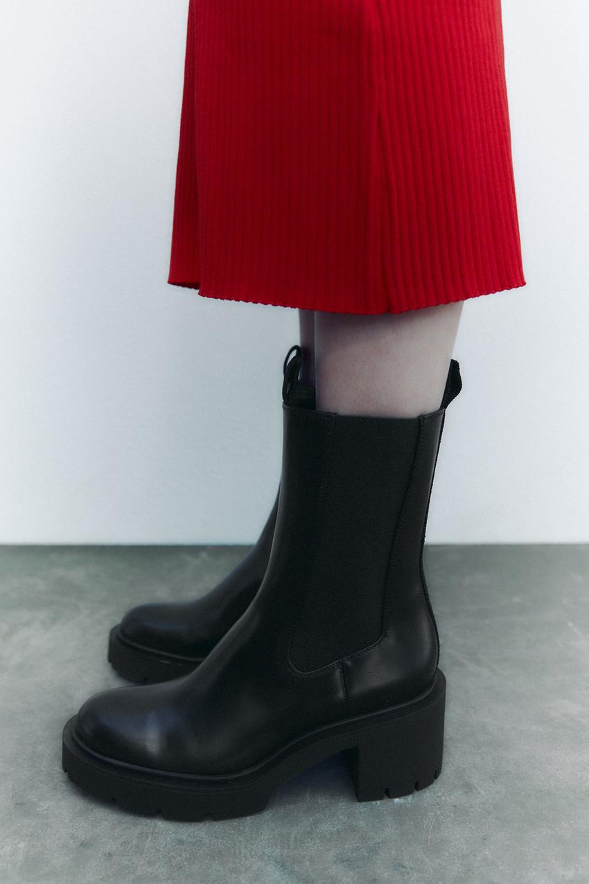 Zara basic black boots Clearance