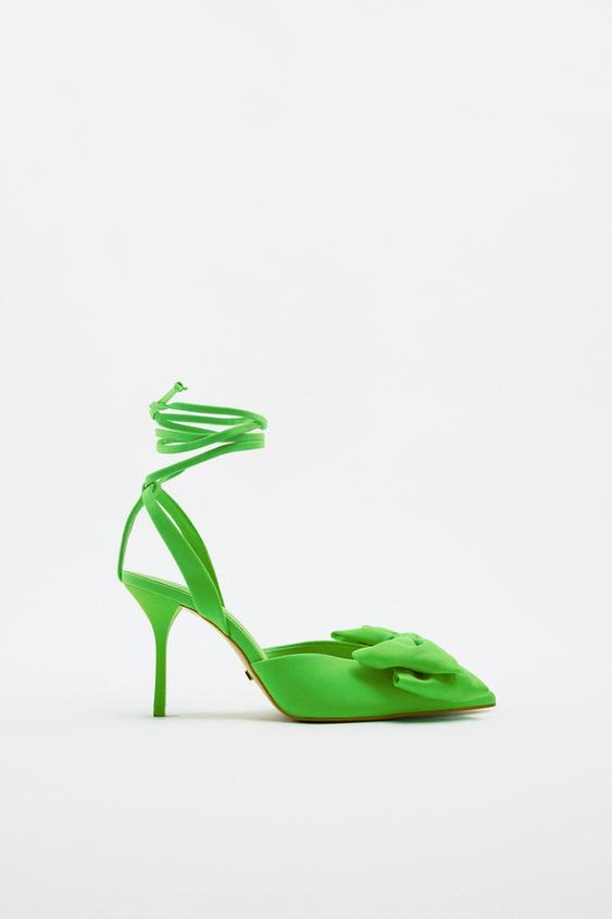 zara green heels