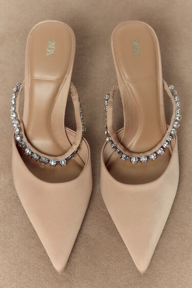 Image 0 of HEELED SHOES WITH RHINESTONES from Zara